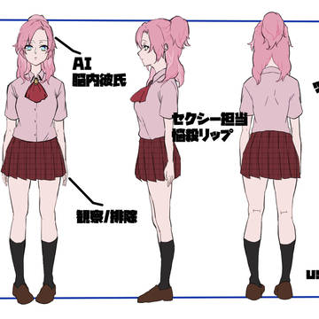 キャラ紹介【三面図】