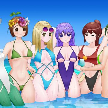 Cuties on the beach 海辺の女の子たち