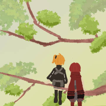 木の上で