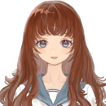 棕发蓝眼