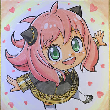 アーニャ色紙(お着替えポーズ)