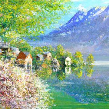 春の湖畔　暮らすような旅