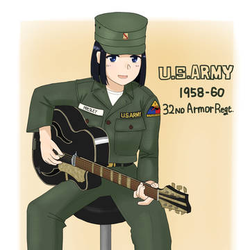 50年代米陸軍兵役エルヴィスプレスリー系女子