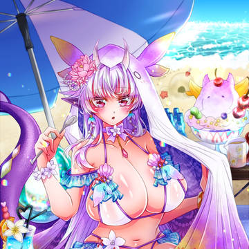龍娘の夏休み 労いを添えて