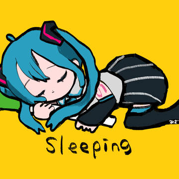 初音ミク　寝ている