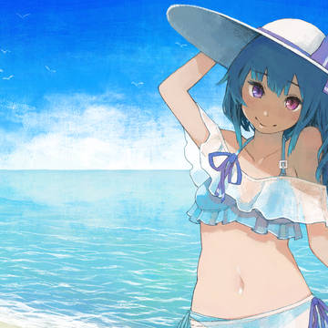 海辺にて