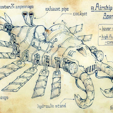 an airship imitates anomalocaris