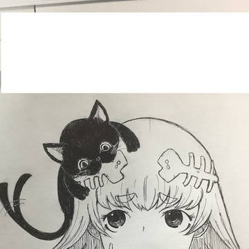 魚の骨のお姫様＆黒猫