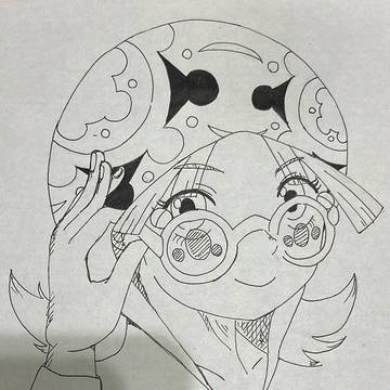 後ろ髪が出るパーカー（デザイン１）
