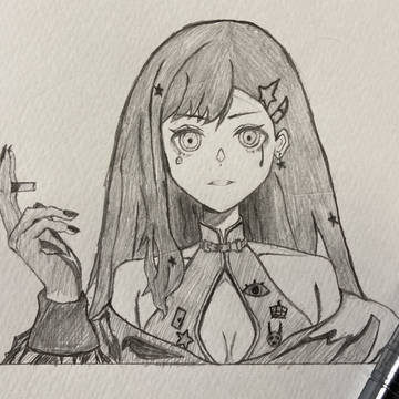 推しである杏ちゃんを描きました✌️