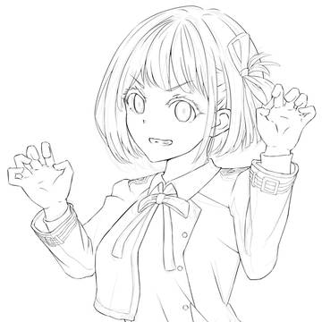 千束ちゃんの線画
