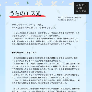 【頭割り4】エス光♀ペーパー企画　うちのエス光