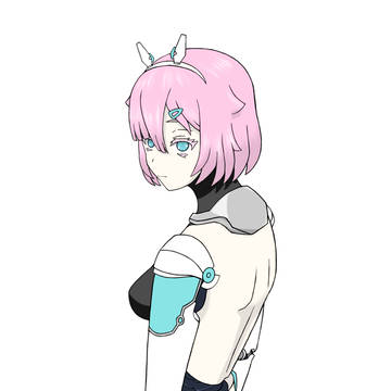 ロボ娘ちゃんでお絵描き練習