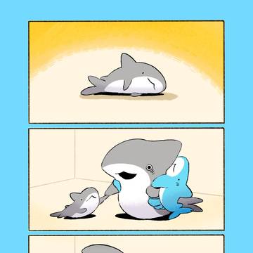 子ザメとサメリュック