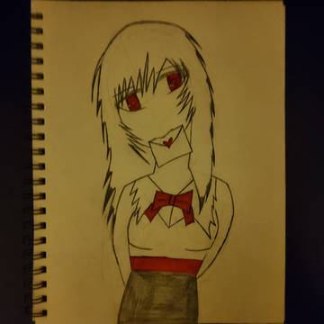 Red eyes girl