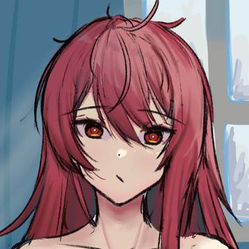 my gf oc when she just woke up