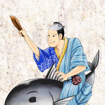 かつお武士ライド(背景つき）