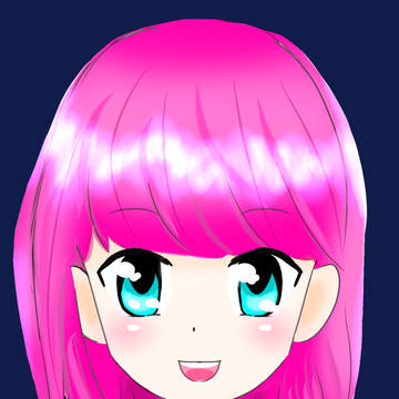 ピンク髪の女の子 オリジナルイラスト