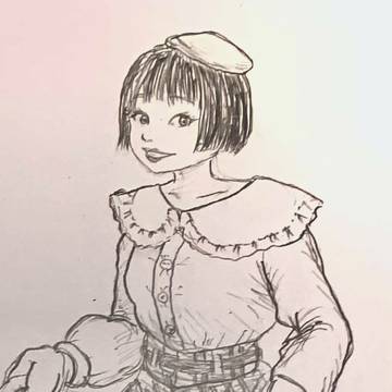 恐竜に乗った少女