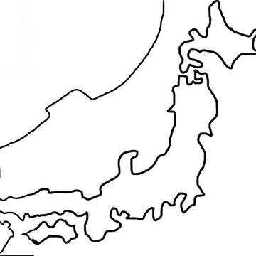 日本広域を描いてみた＋国旗埋め