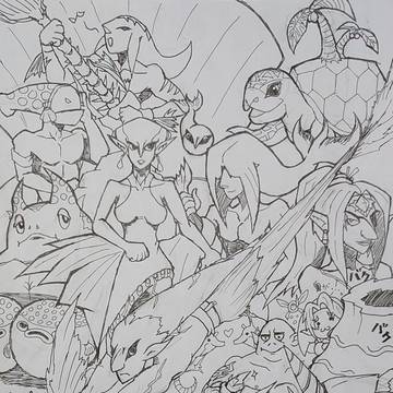ゼルダの伝説ムジュラの仮面　グレートベイの海岸のキャラ達