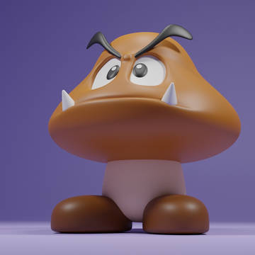 Blender　クリボー　3DCG