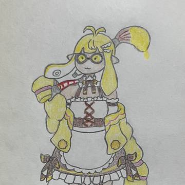 スプラのイカちゃん風イラスト