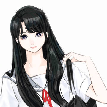 女子高生　黒髪ロング　セーラー服