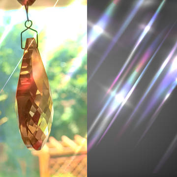 きらめく直線光