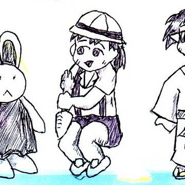 【2003手中見舞い】僕とおすずさんと梅子石さんキャラ