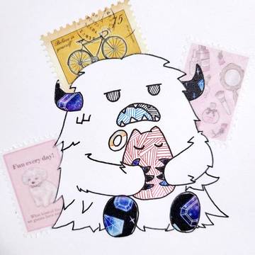 イエティちゃんと赤い子ちゃん
