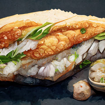 魚と玉ねぎのチャバタ