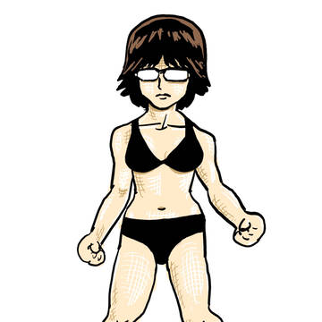 メガネ女