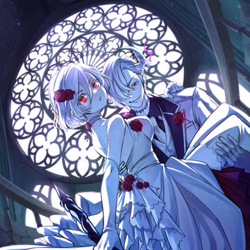 【オリジナルイラスト】古き魔王と花嫁（つよつよ）