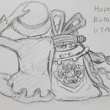 【ラクガキ】ウタとルフィ