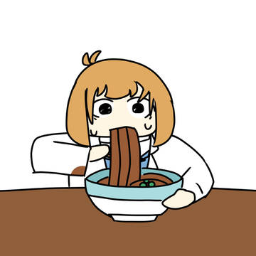 カレーうどんを食うグラス博士