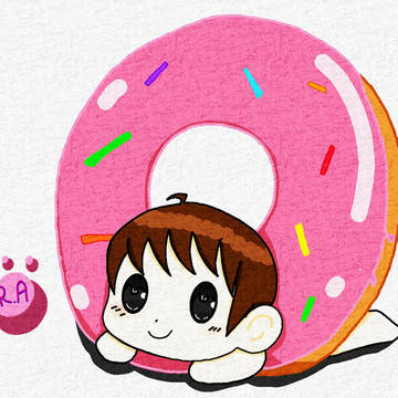 A cute donuts