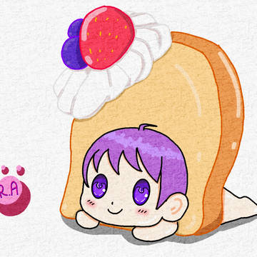 A cream berry bread