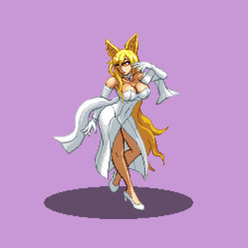 Foxgirl Pixel OC Commission
