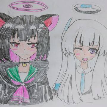 白黒の推しセット✨🐱🍰☺️📝✨
