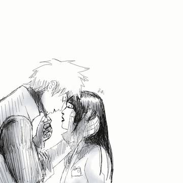 Kakashi and Keshi - First Kiss