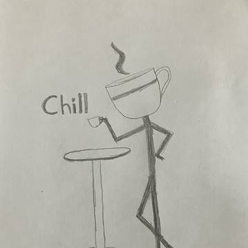 Chillするコーヒーカップマン