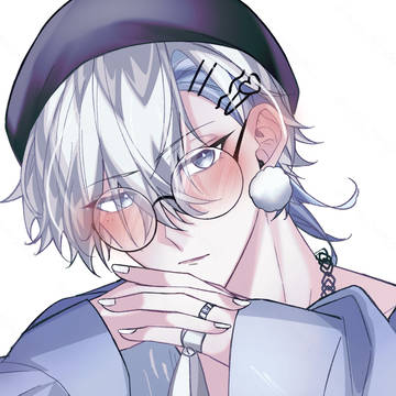 照れ顔男子