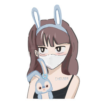 Draw a simple cute girl