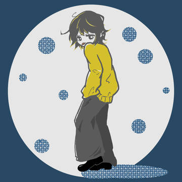 金メッシュな女の子