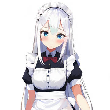 白毛白丝女仆