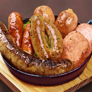 焼きたてのソーセージ
