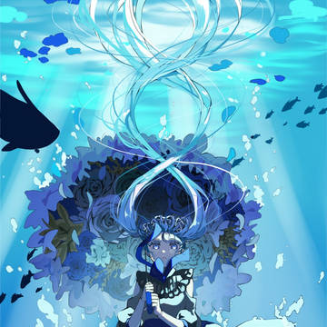 海と花と魚と人形