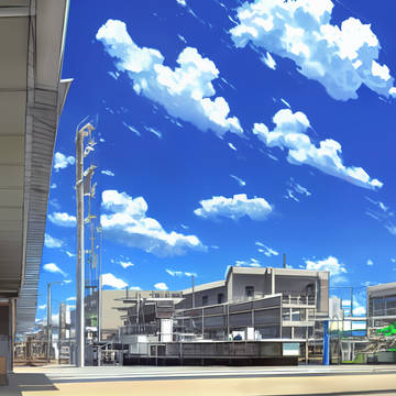 漁港センター【アニメ風背景素材】