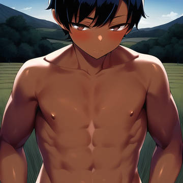 novelai褐色男孩子农村